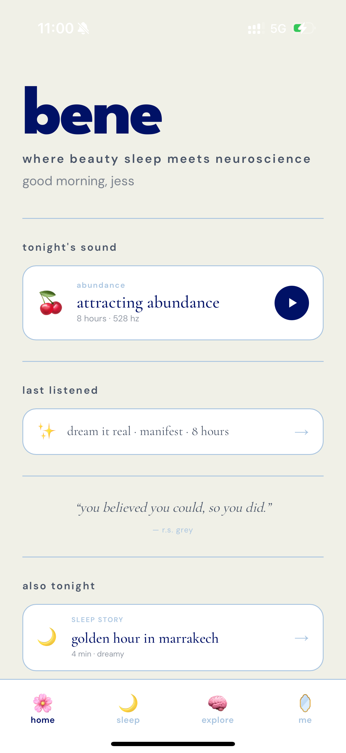 bene sleep app — all 8 isochronic frequency tracks
